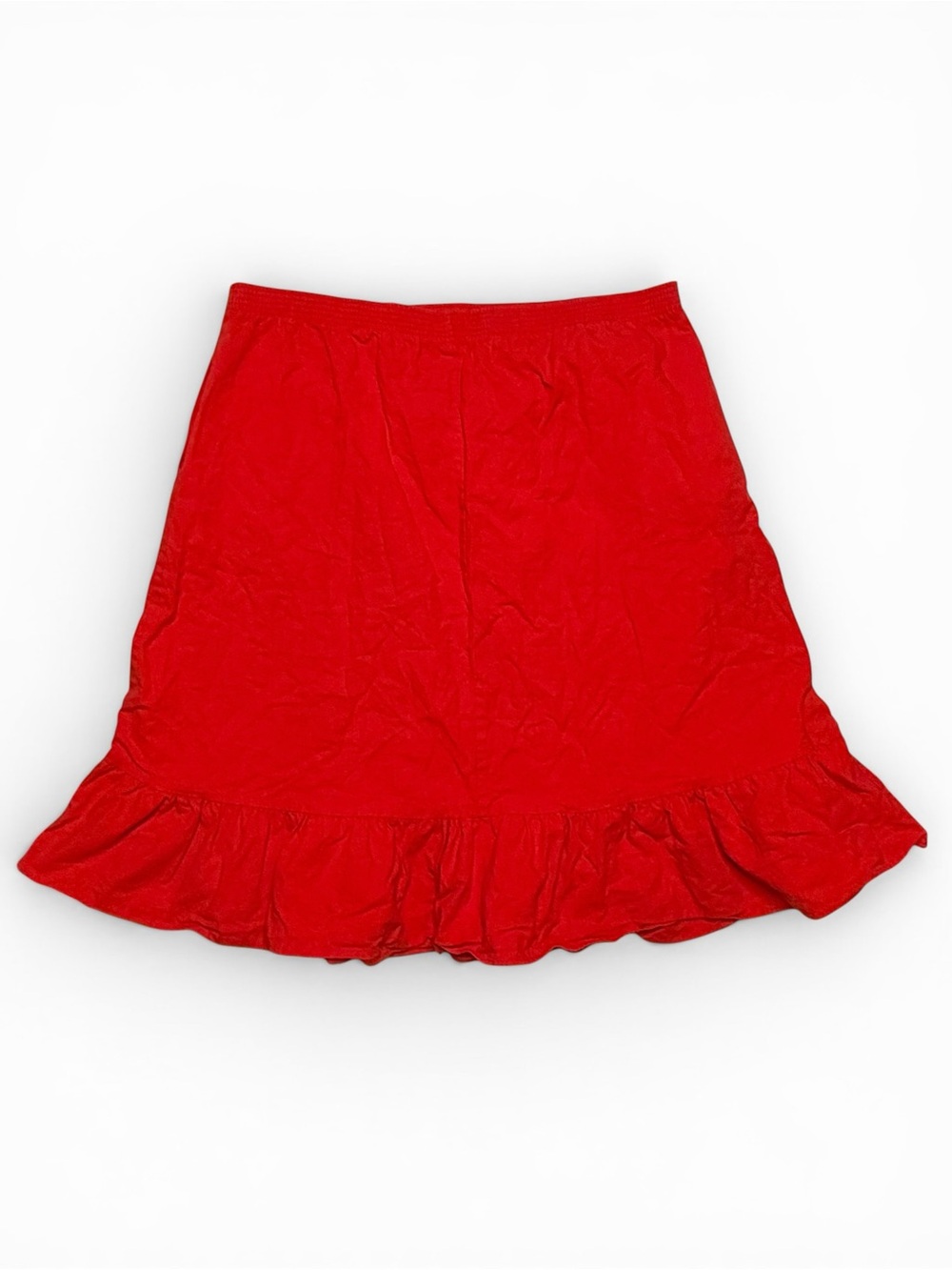 Vintage Joshua Evans Red Ruffle Hem Skirt